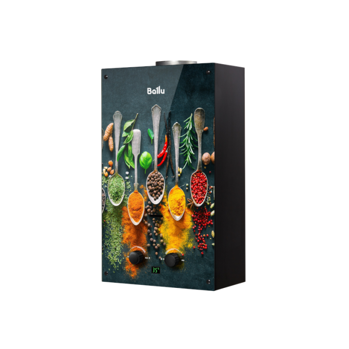 GWH 10 Fiery Glass Curry Колонка газовая BALLU 55 см GWH-10-FIERY-GLASS-CURRY