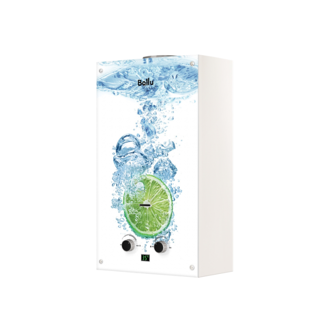 GWH 10 Fiery Glass Lime Колонка газовая BALLU 55 см GWH-10-FIERY-GLASS-LIME