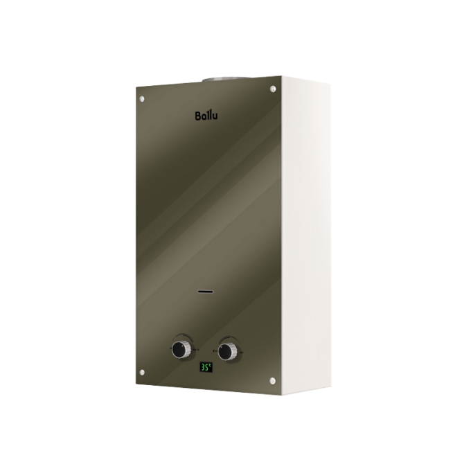 GWH 10 Fiery Glass Mirror Колонка газовая BALLU 55 мм GWH-10-FIERY-GLASS-MIRROR